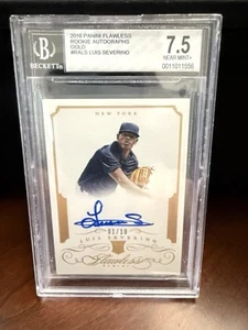 2016 Panini Flawless #RALS Luis Severino Rookie Auto Gold 1/10 1st On Print!! - Picture 1 of 3