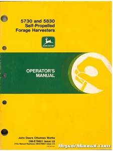 Used John Deere 5730 5830 Self-Propelled Forage Harvester Operator Manual - Bild 1 von 1
