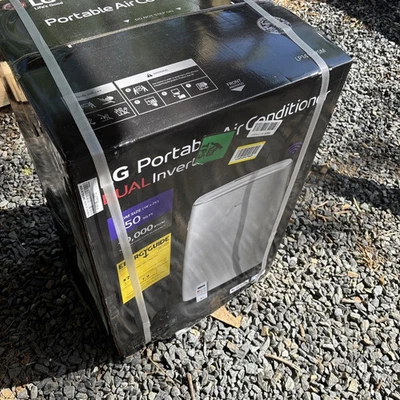 LG 10.000 BTU DOE Aire Acondicionado Portátil Doble Inversor Wi-Fi con Control Remoto Blanco Foto 1 de 2