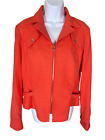 David Meister Coral Full Zip-Front Notched Blazer Jacket Women?s Size 14