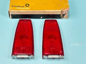 Chevrolet Nova 1966-1967 Red Rear Taillight Tail Lens Set 5957440 Genuine NOS - Picture 1 of 4