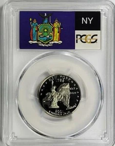 2001 - S Clad Washington Quarter - New York - PCGS PR69DCAM - Flag Series - Picture 1 of 2
