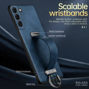 Stoßfeste PU Leder Armband Ständer Etui Abdeckung für Samsung S25 Ultra/S24/S22  - Bild 1 von 18