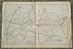 1933 Blue Hills Reservation Map Roads Paths and Trails 22" x 15" Original Print - Picture 1 of 4