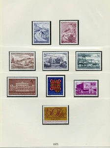 ÖSTERREICH II, 3 SEITEN POSTFRISCHE BRIEFMARKEN, 1971-1972 - Bild 1 von 3