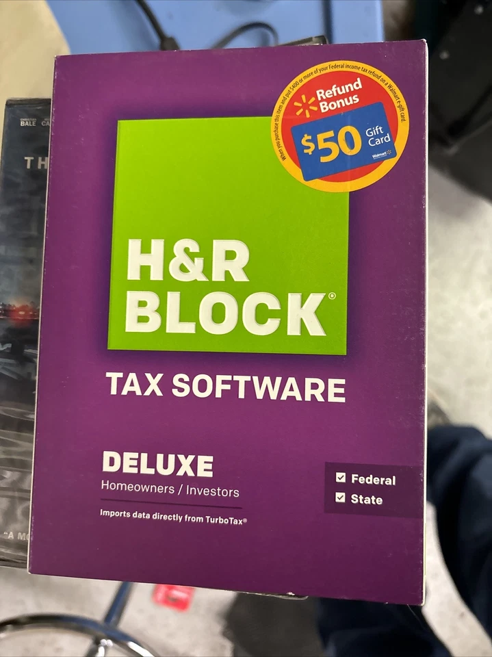 SEALED NEW H&R Block 2014 DELUXE Taxes Homeowner/Investor Federal+State tax CD - Image 1 of 1