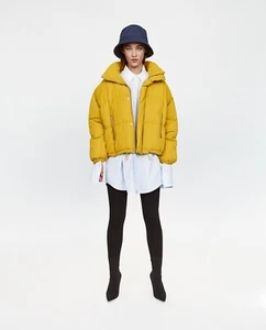 Zara yellow Puffer Jacket Size XL (UK 12/14) - Picture 1 of 3