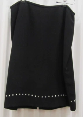 Falda negra Maggie L para dama con lunares blancos talla 16 Foto 1 de 3