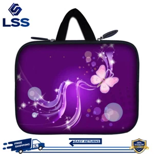 6"-8" Tablet eBook Bag Case Sleeve Apple iPad Mini Galaxy Nexus Kindle Purple - Picture 1 of 3