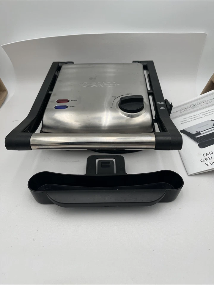 Prensa Parrilla Bella Cucina Artful Food Panini Usada Buen Estado Foto 1 de 4