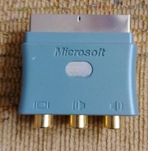 OFFICIAL Microsoft XBOX 360 Scart Adapter Rgb Av Connector Block plug - Picture 1 of 4