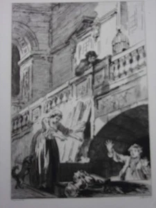 GRAVURE FRAGONARD 1840 / LES QUIPROQUOS - Imagen 1 de 2
