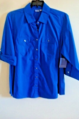 Blusa de mujer azul náutico talla 2X Laura Scott  Foto 1 de 2