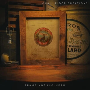 Vintage Schinken Ohio Werbung Kunstdruck 8x10 Elch Jagdhütte Küche Wanddeko - Bild 1 von 8