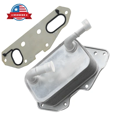 Engine Oil Cooler w/Gasket For VW Touareg Audi A4 A5 A6 A7 A8 Q5 Q7 06E117021G - Image 1 of 4