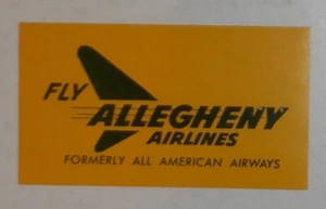 Allegheny Airlines Sticker - 2-1/4x4" - Picture 1 of 1