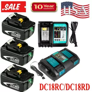 6.0Ah 18V replacement For Makita Lithium ion Battery Or Charger BL1860B BL1830 - Picture 1 of 20