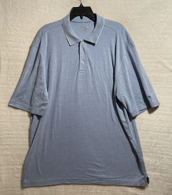 Polo de golf Arnold Palmer para hombre XL azul a rayas manga corta cuello pulóver Foto 1 de 4
