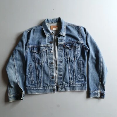 Vintage Levi Strauss Denim Trucker Jacket Boy Youth Size 20 Red Tab - Image 1 of 4