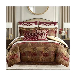 Croscill Galleria 4 Piece Red Comforter Set Queen/Red - Picture 1 of 7