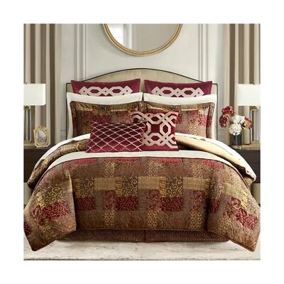 Croscill Galleria 4 Piece Red Comforter Set Queen/Red - Image 1 of 4