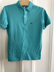 Pre-owned Lacoste Polo Shirt Aqua Blue Short Sleeves 14 Teens Unisex. - Picture 1 of 4