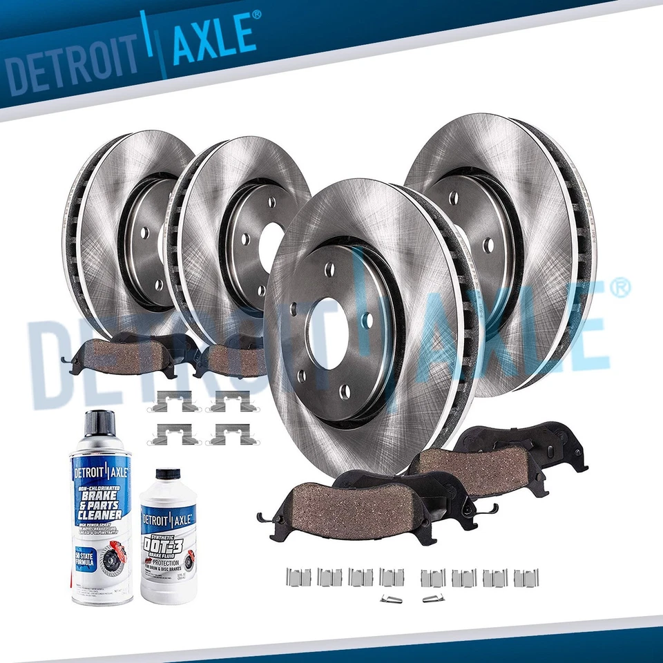 Rotores de freio dianteiro traseiro + pastilha de cerâmica para 2007 2008 2009 2010 2011-15 Mazda CX-9 - Imagem 1 de 4