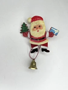 Prendedor de Papá Noel articulado de plástico vintage Hong Kong - Imagen 1 de 6