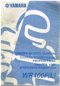 YAMAHA WR400F(L) ORIGINAL 1998 FACTORY SERVICE MANUAL (GB F D TEXT) - Picture 1 of 1