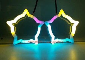 4pcs Dream color Flow RGB LED halo ring Pentagon Star Turn Signal Flash Chasing - Picture 1 of 18