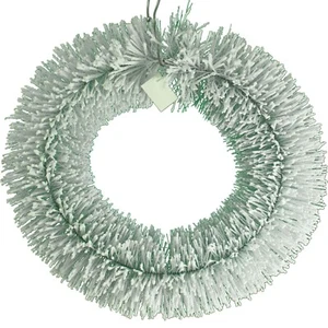 Vintage Flocked Pine Needle Wreath - 20in Diameter Brand New Unlit - Picture 1 of 4