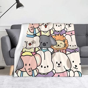 Children's Cartoon Fleece Blanket, 60"L x 50"W Inches Soft Multicoloured - Picture 1 of 6