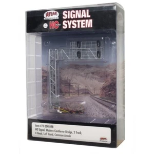 Atlas HO Scale 70000098 & 70000099 RH & LH Modern Cantilever Bridge Signals - Picture 1 of 4