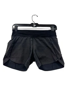 Ivivva XS Black Running Shorts With Overlap Hem & Stretch Waistband #6767 - Picture 1 of 7