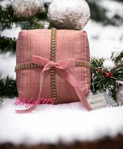 Pink & Gold Present Pillow Decorations Christmas, Valentine’s Day Gift Shape New - Picture 1 of 4