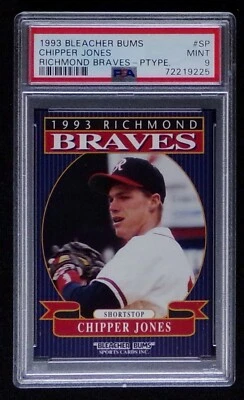 1993 BLEACHER BUMS CHIPPER JONES #SP MINORS ROOKIE  PSA 9  **  MINT  ** - Image 1 of 2
