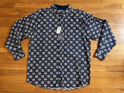 VINTAGE Enyce All Over Print Shirt Men’s Extra Large Blue Y2K - Image 1 of 4