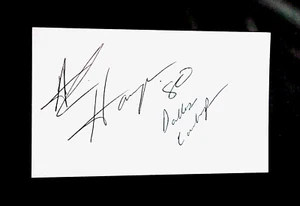 ALVIN HARPER DALLAS COWBOYS WIDE RECEIVER SIGNED AUTOGRAPHED INDEX CARD 3X5 - Picture 1 of 1