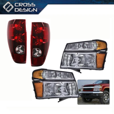 Faros ahumados y luces traseras rojas aptos para Chevy Colorado GMC Canyon 04-12 Foto 1 de 4
