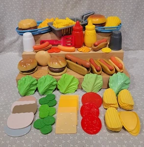 Cookout Hamburger Hot Dog Panini Topping Condimenti Patatine Patatine Gioco Cibo Lotto - Foto 1 di 14