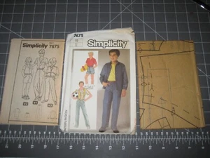 Simplicity 7675 Boys Size 10 Pants Shorts Shirt Unlined Jacket Formal School - Picture 1 of 7