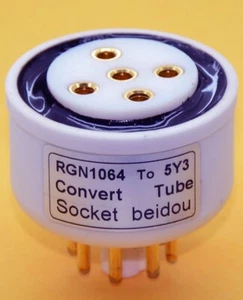 Amptata RGN1064 to 5Y3 Vacuum Tube Adapter Socket Converter Pre Amplifier Guitar - Picture 1 of 3