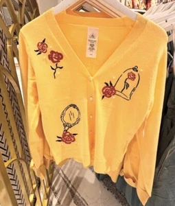 Disney Parks Belle Beauty And The Beast Cardigan Sweater L 1X 2X New HTF - Picture 1 of 6