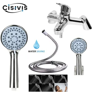 Luxury Sink Bath Mix Tap Shower Mixer Taps with Hand Held Hose Set for Bathroom - Picture 1 of 11
