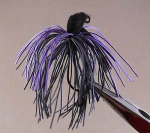 Esca da pesca basso, DR personalizzata Fuzzy Head Flipping Jig 1/4 oz. (Edizione Limitata) - Foto 1 di 2