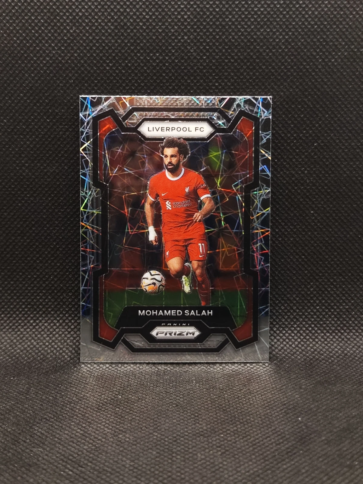 2023-24 Panini Prizm EPL Mohamed Salah Silver Lazer Prizm SP Liverpool