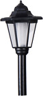 Garden Lamp Post - Outdoor Solar Post Light - Solar Powered Black Garden Lantern