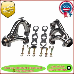 Stainless Exhaust Headers Kit For 1996-2001 Chevy S10 Blazer GMC Sonoma 4.3L 4WD - Picture 1 of 10