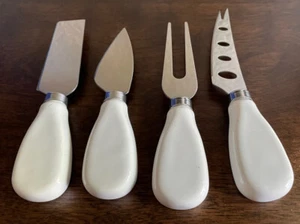 Cheese Cutter 4pcs Knife Stainless Steel Butter Spreader Slicer Charcuterie - Picture 1 of 3