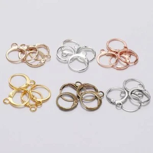 20 un. ganchos de clip de aro de oreja francesa de metal de 14x12 mm hágalo usted mismo hallazgos para hacer - Imagen 1 de 13